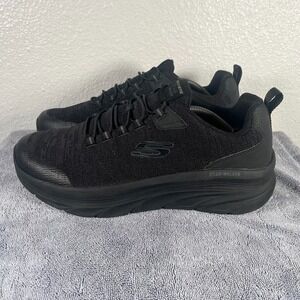 Skechers Shoes Dlux Walker Mens Size 12 Black Lace Up SN 232045WW 4E